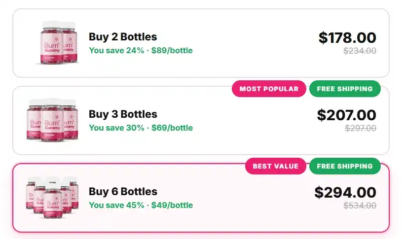 Burn Gummy price
